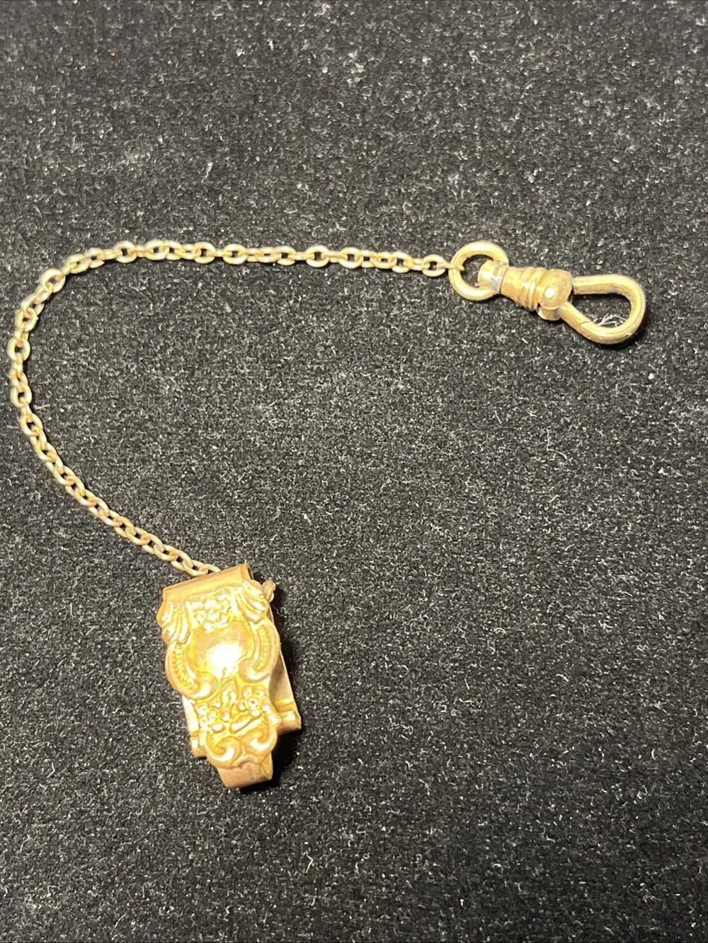 Edwardian Pocket Watch Chain ~ FLS&Co. Gold filled Or Plated 5''inches long